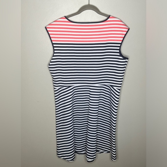 Draper James Stripe Ponte A Line Dress in Nassau Navy Size XL - Picture 9 of 9